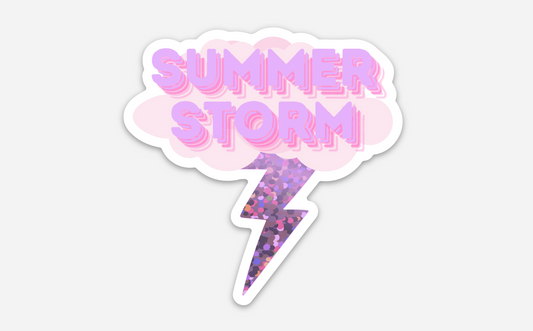 Summer Storm Glitter Sticker