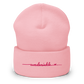 Pink "Undeniable" Embroidered Beanie